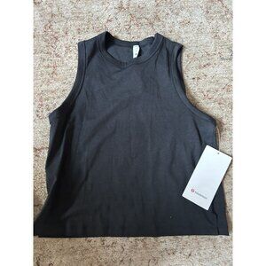 NWT Lululemon Women's Black Classic Fit Cotton Blend Tank size 4